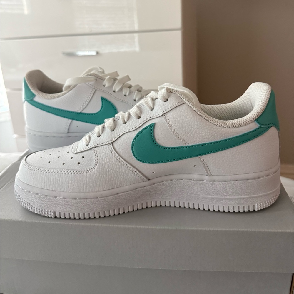 Wmns Nike Air Force 1 Low Washed White/Teal